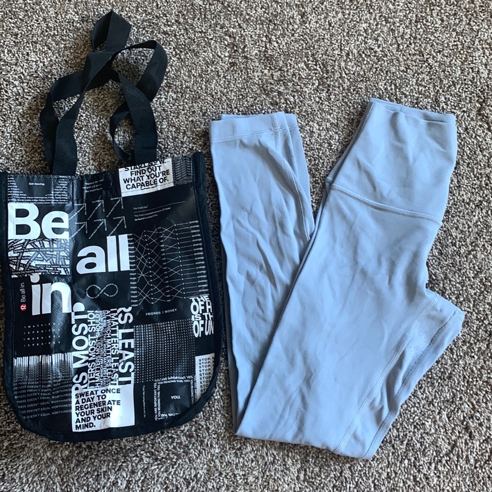 LULULEMON HIGH RISE ALIGN IN COLOR CHAMBRAY SIZE 0 LENGTH 25